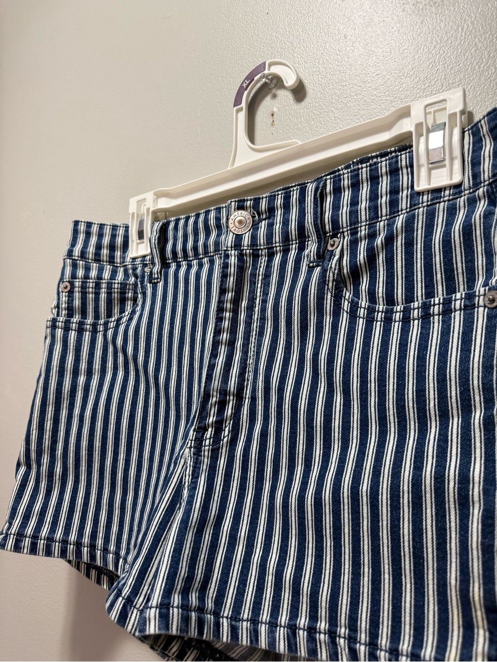 Striped Women’s Denim Shorts - Picture 2 of 5